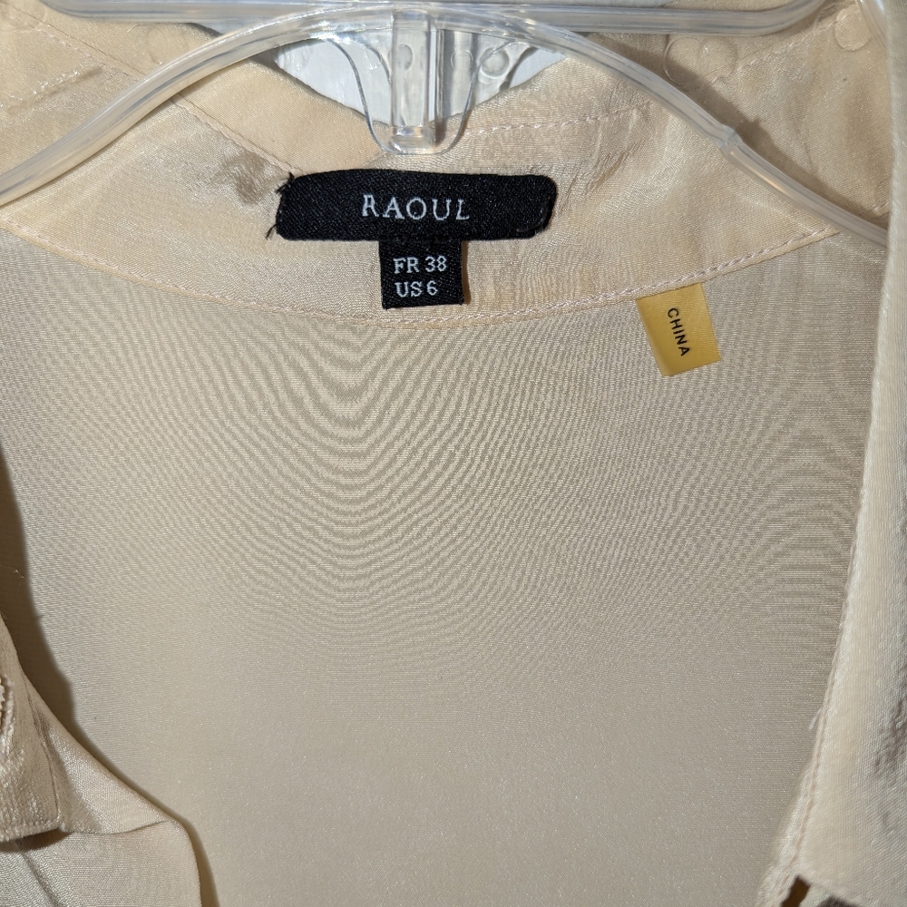 Raoul sleeveless cream beige silk top - Picture 3 of 6